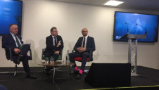 (L-R) Veris's head of strategy and business development Nick Green, CWG's head of sustainability Martin Gettings and Surfers Against Sewage CEO Hugo Tagholm